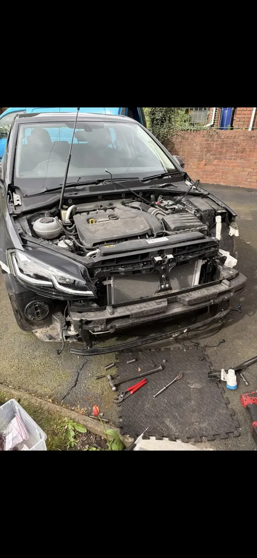 Vehicle being worked on at its location by NR Mobile Autocare